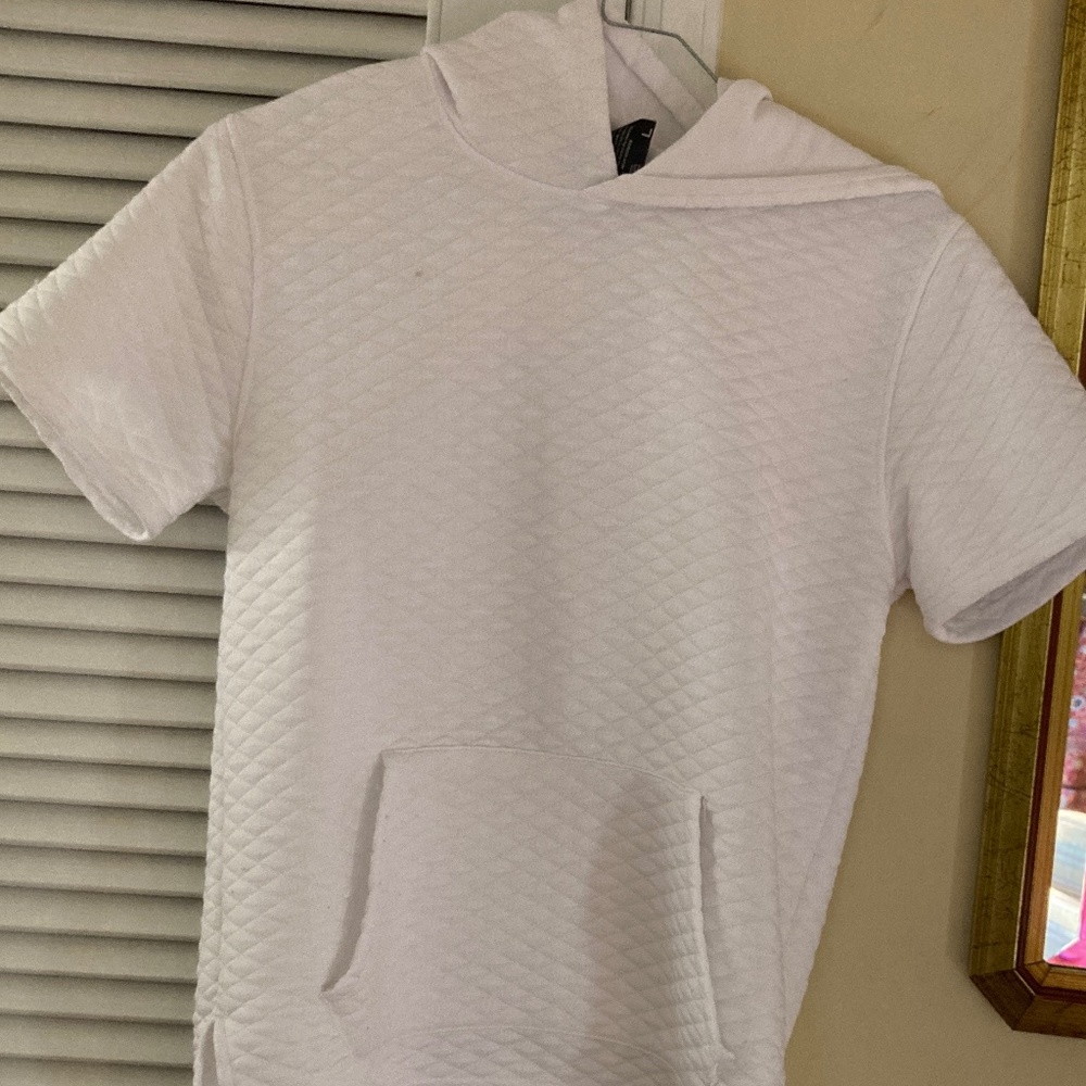 Switch Remarkable Men's Diamond Quilted Sweatshirt Hoodie Short Sleeve